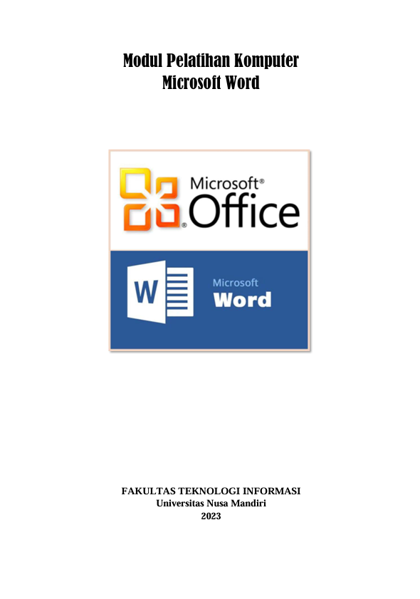 Modul Pelatihan Komputer Microsoft Word